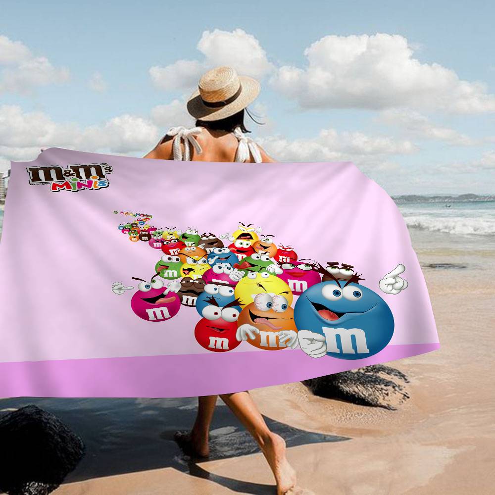 Ковер M&M Конфеты Закуски Микрофибра Пляжное полотенце Впитывающее Быстросохнущее Мягкое Йога Плавание Курорт Альпинизм Полотенце