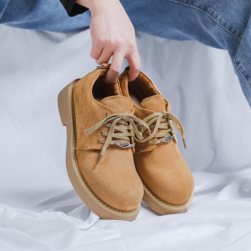 Туфли дерби с большой головкой, кожаные туфли 2025 года, новая платформа, увеличенная, британский стиль, ретро-оснастка, универсальные мужские туфли 2522-R