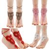 Girl's Barefoot Anklet Crochet Cotton Ankle Chain Sandal Bracelet Foot Jewelry