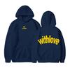 Унисекс Ретро Многоцветная Толстовка-Куртка с Принтом Букв