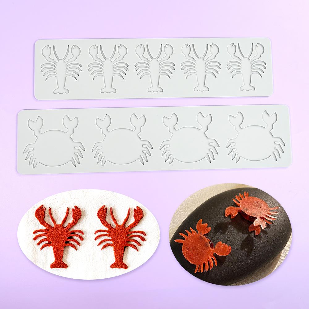 Lobster Crab Fishbone Animal Shape Silicone Cake Lace Mold Butterfly  Swan Cake Decorating Tool DIY French Dessert Baking Tool