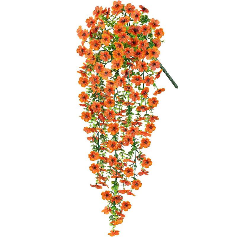 Искусственный цветок ипомеи Устойчивые к УФ-лучам Подвесные цветы Шелковая ипомея Сад Свадебное украшение Уличные подвесные растения