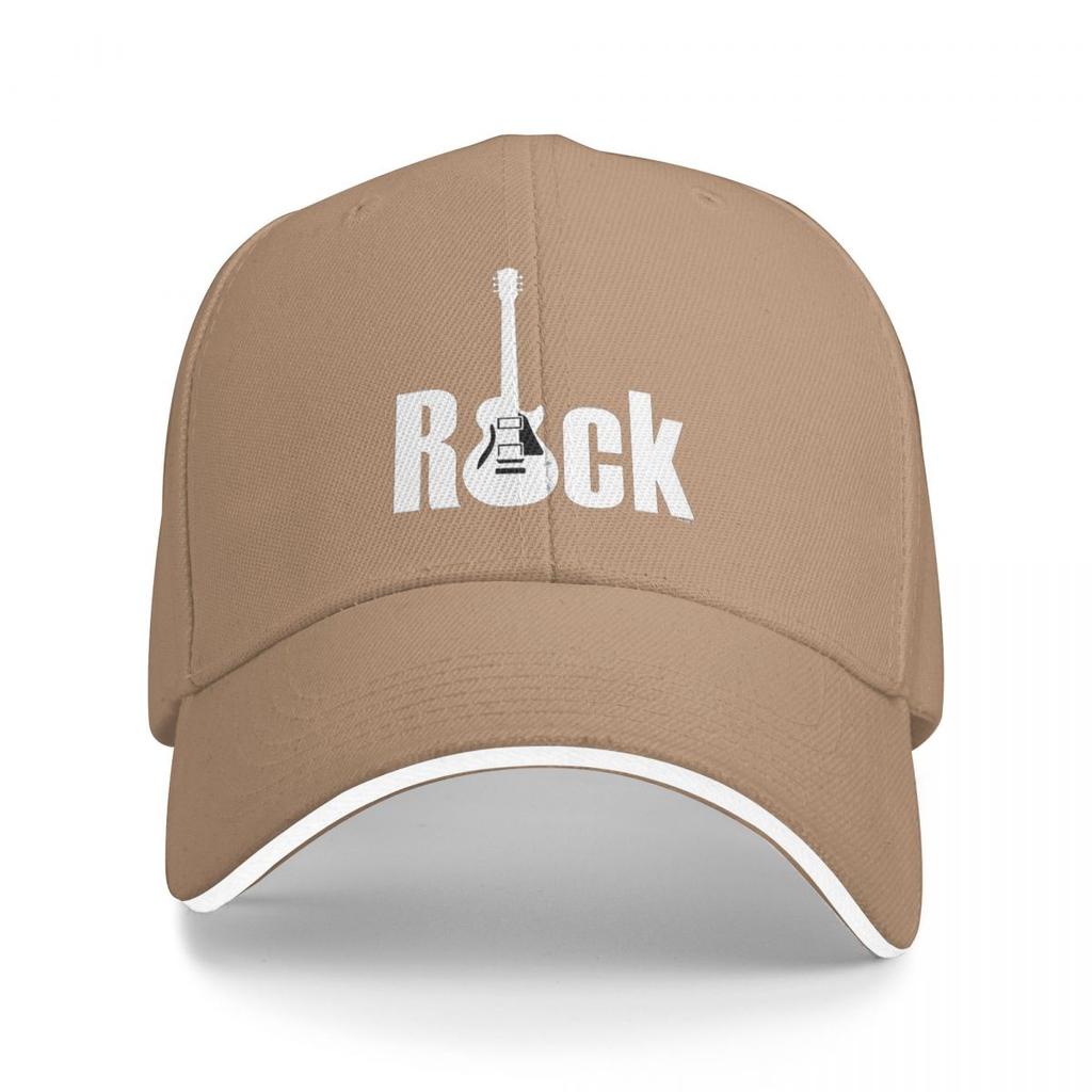 Бейсболка Snapback с логотипом Rock и гитарой, дышащая, повседневная, для улицы, унисекс
