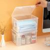 2PCS Transparent Large Capacity Mask Storage Box Household Mask Nose Medicine Storeage Compartment