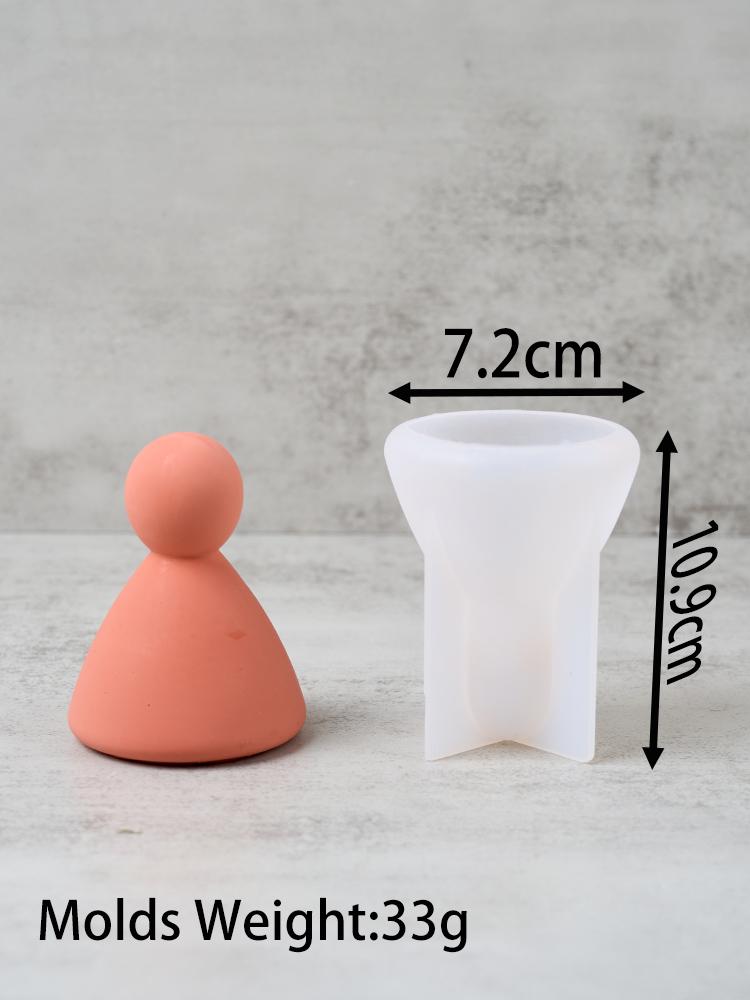 Hollow Abstract Family Ornament Silicone Mold DIY Nordic Art Statue Plaster Cement Molds Resin Candle Mould Tools Christmas Gift
