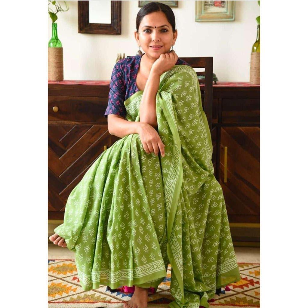 Stylish Casual Wear & Office Wear Saree for Women, Blouse (Need To Be Stitched As Per Size And Fit)