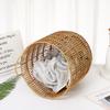 Laundry Hamper Basket Clothes Storage - PP Wicker-Style Round Bin Home Organization Utility