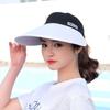 Beach Sunscreen For Women Wide Brim UV Protection Empty Top Hat Korean Style Hat Women Cap Sun Hat