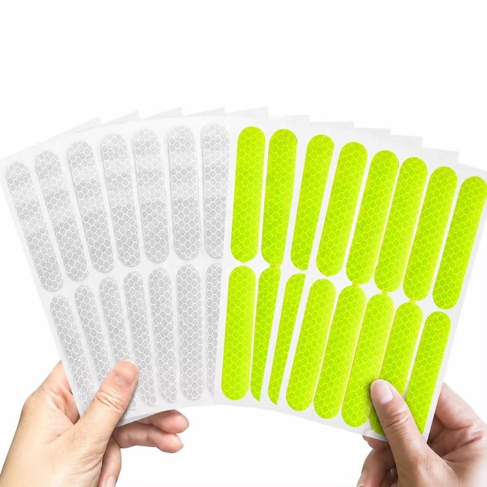 200Pcs Creative Motorcycle Helmet Reflective Stickers Night Safety Driving