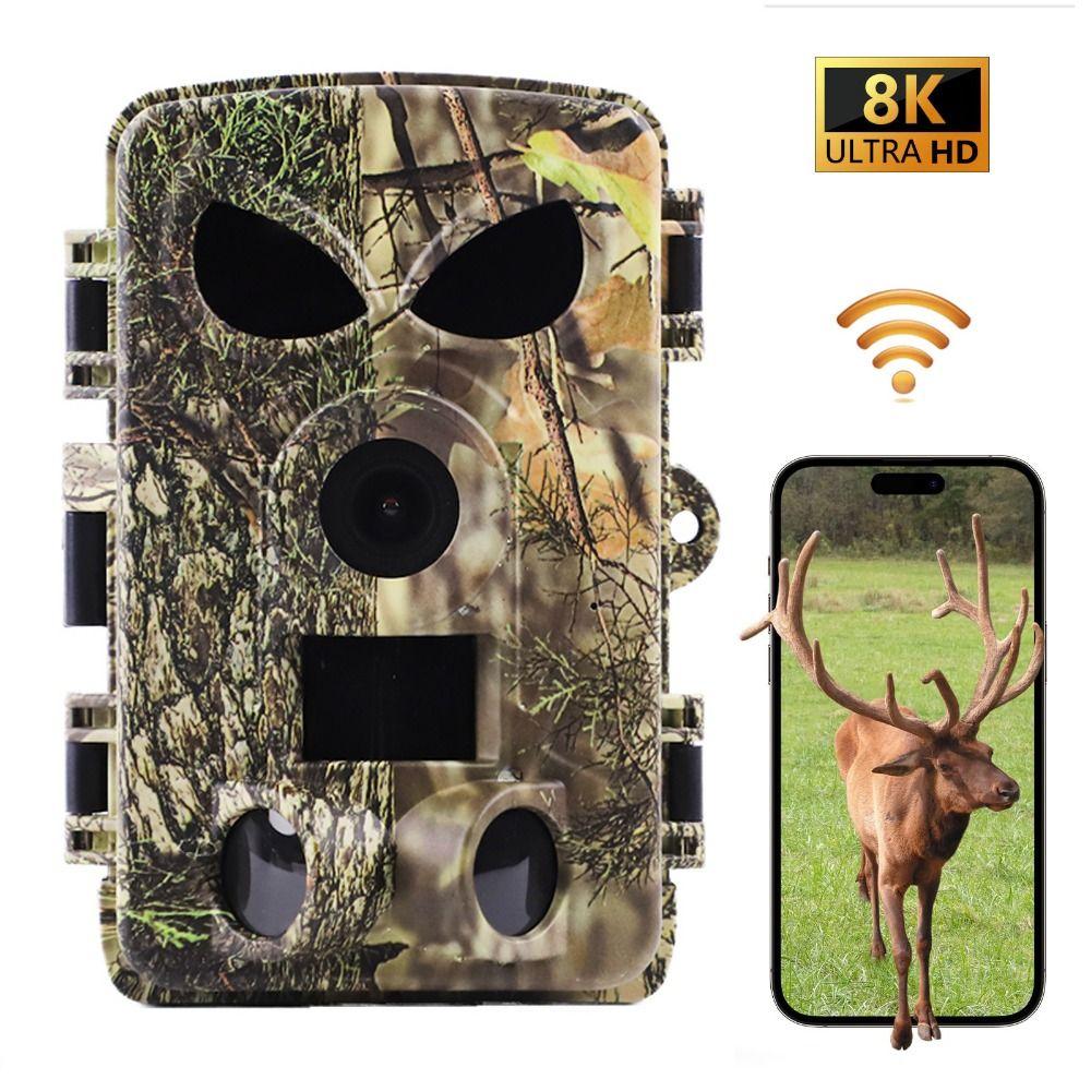No Glow Night Vision PR8000 Wifi Camera 8K 120° Motion Wildlife Photo Pasture