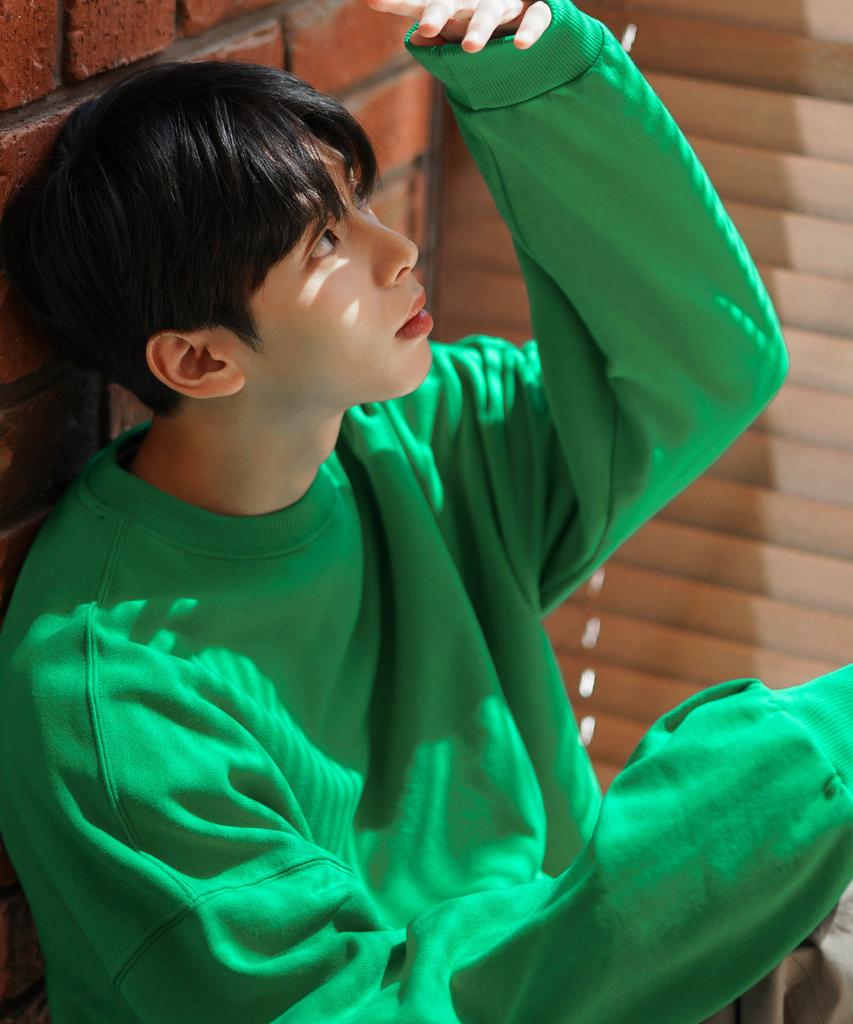 JEMUT Hayes Oversized Sweatshirt Green Kjmt2369