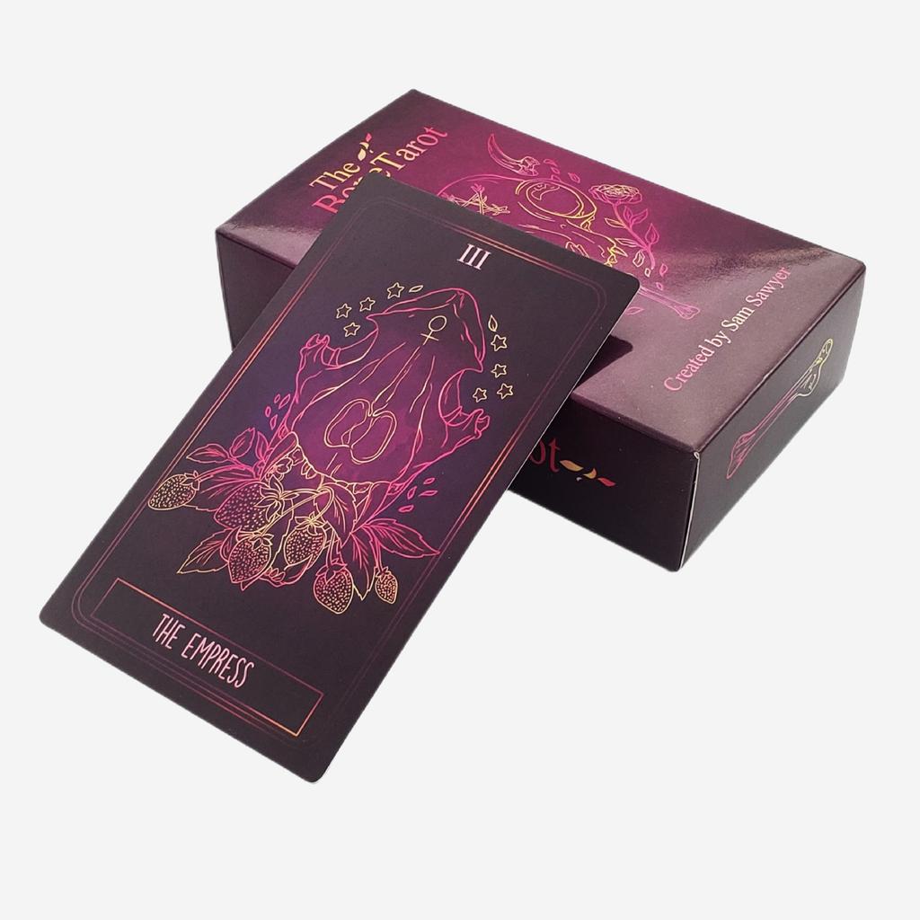 Bone Tarot Deck 12x7cm 78 Cards with Paper Guidebook English Edition Board Games Playing Cards