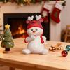 Рождественская фигурка снеговика мини 3" смола сидящий снеговик настольное украшение для дома стола полки каминной полки зимние праздничные принадлежности для вечеринки