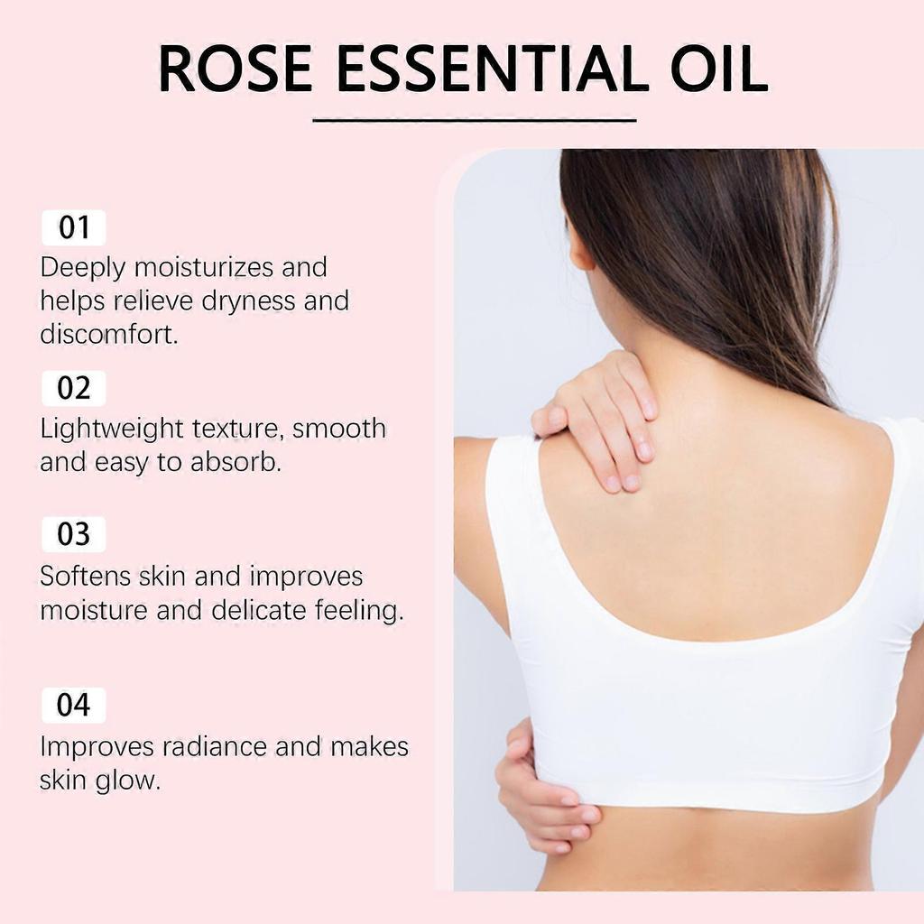 Rose moisturizing essential oil deeply nourishes and hydrates skin, improves dryness, and moisturizes 60ml
