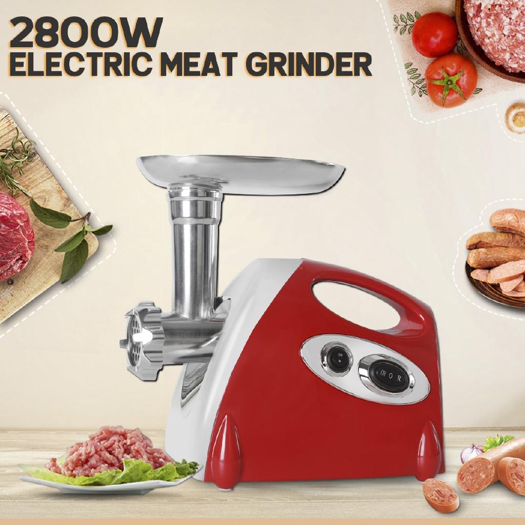 Electric Meat Grinder Mincer Sausage Stuffer Maker Filler Machine Food Processor Meat Slicer for Pie Patty 2800W 220V