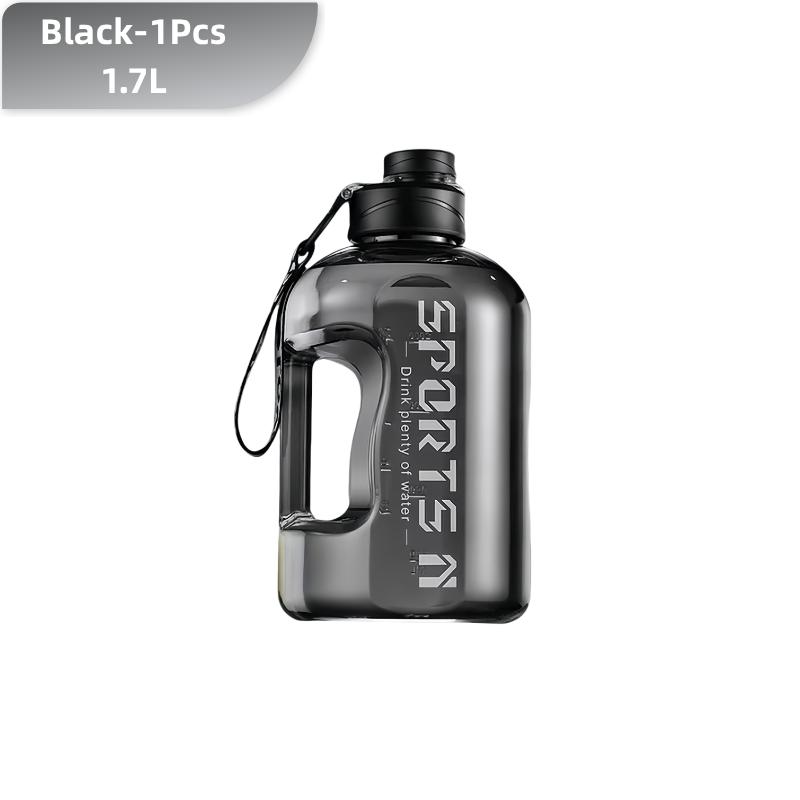 1.7/2.7L Large Capacity Sports Water Bottle Plastic Drinking Bottles with Time Scale Outdoor Camping Hiking Gym Men Water Kettle