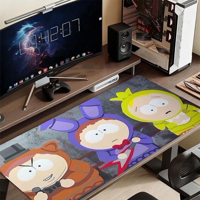 South Park Mouse Pad, Large Gaming Desk Mat, Non-slip XXL Mousepad for Laptop & Tablet, Mini PC Playmat with Stitched Edges