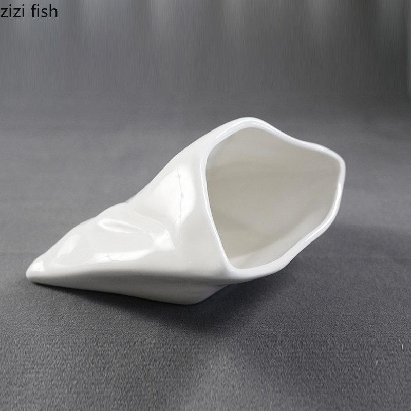 Керамическая тарелка для закусок Creative Pure White Специальная форма Тарелка для картофеля фри Десертные тарелки Тарелки для суши Посуда Обеденная тарелка