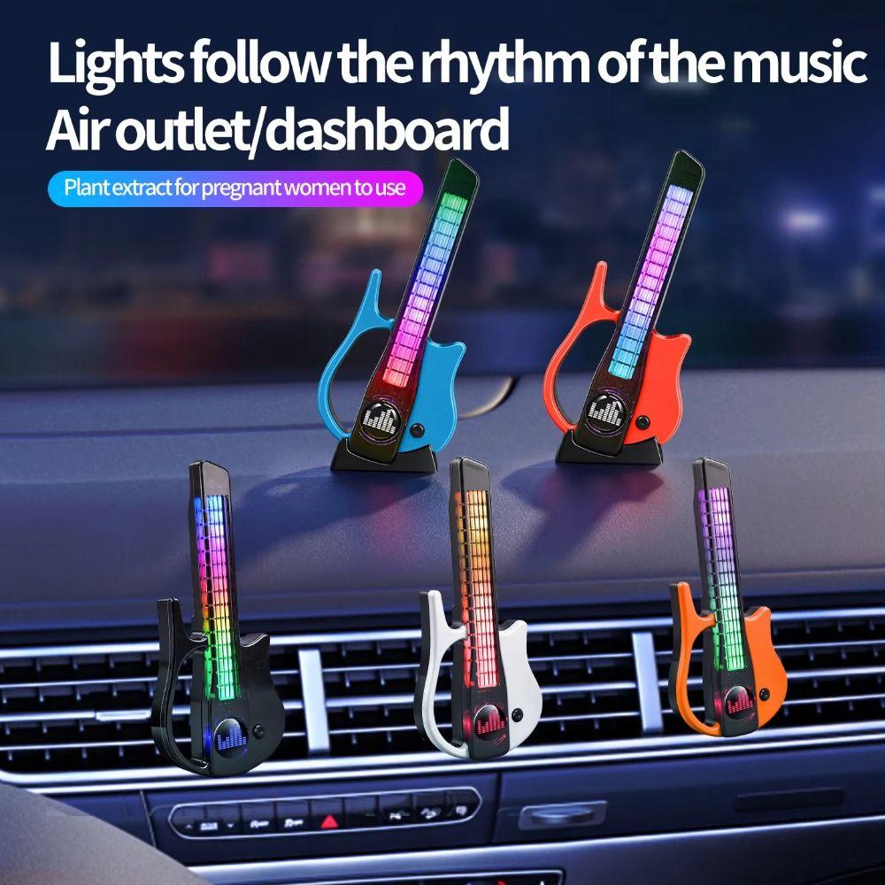 Music Rhythm Car Aromatherapy Guitar Shaped Car Air Outlet Freshener Car Interior