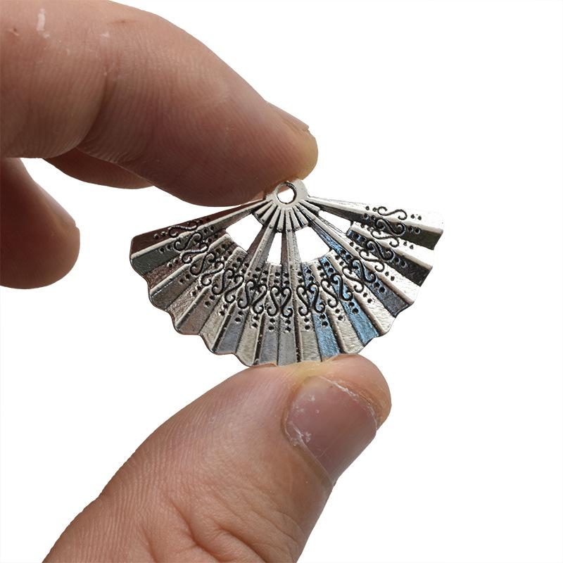 Подвеска-веер из сплава в стиле ретро для ожерелья или браслета своими руками - горячая распродажа, 33*21 мм