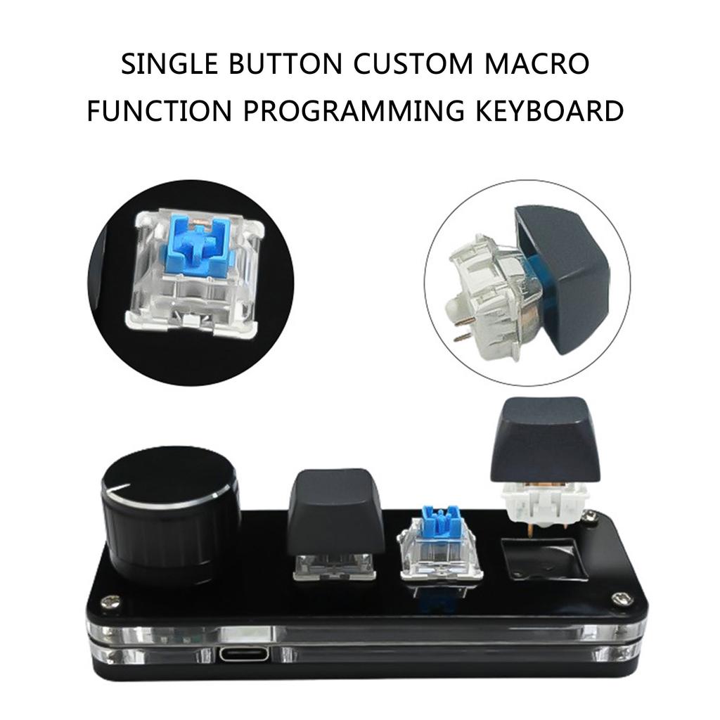 Customizable Macro Keypad with Single Knob 3Key/4Key/6Key/8Key Mechanical Gaming Keyboards Programmable Keypad