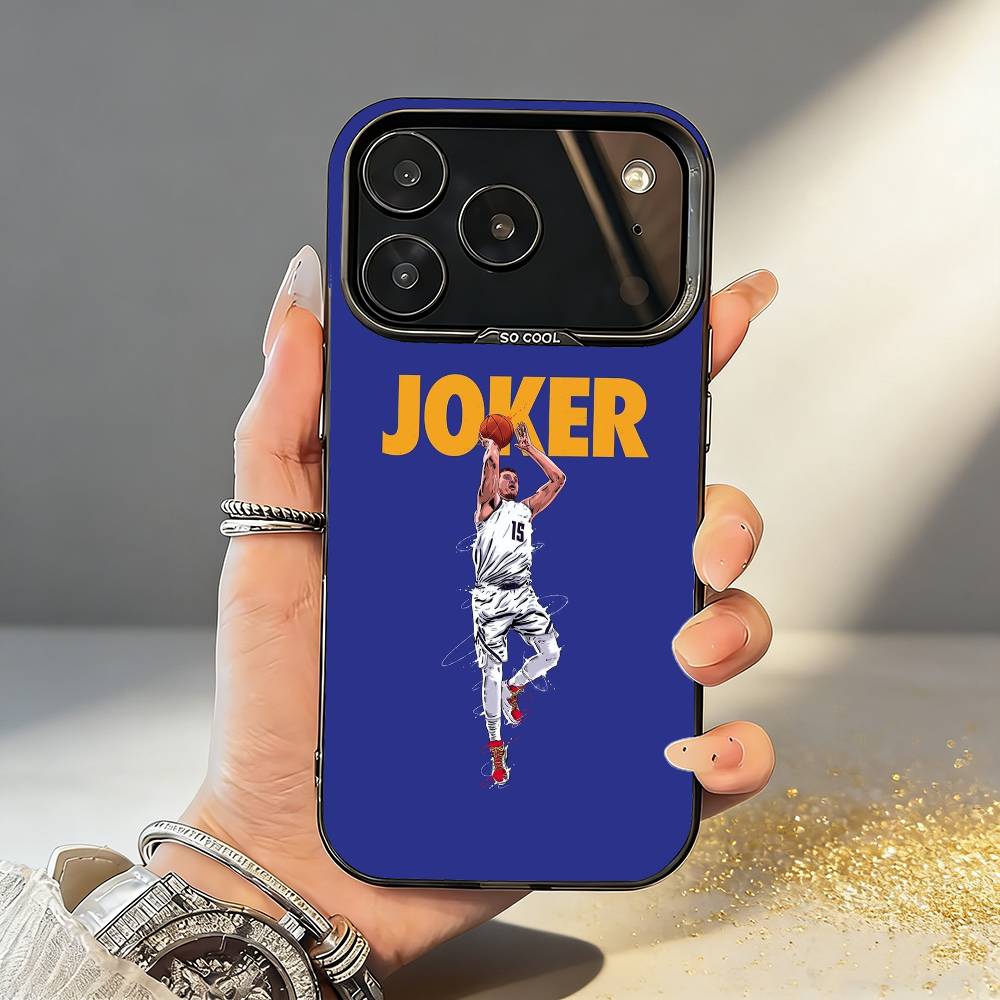 БАСКЕТБОЛ Н-Никола Й-Йокич НЙ Чехол для телефона для iPhone17,16,15,14,13,12,11,Pro,MAX Серый Матовый Силиконовый Черный Чехол