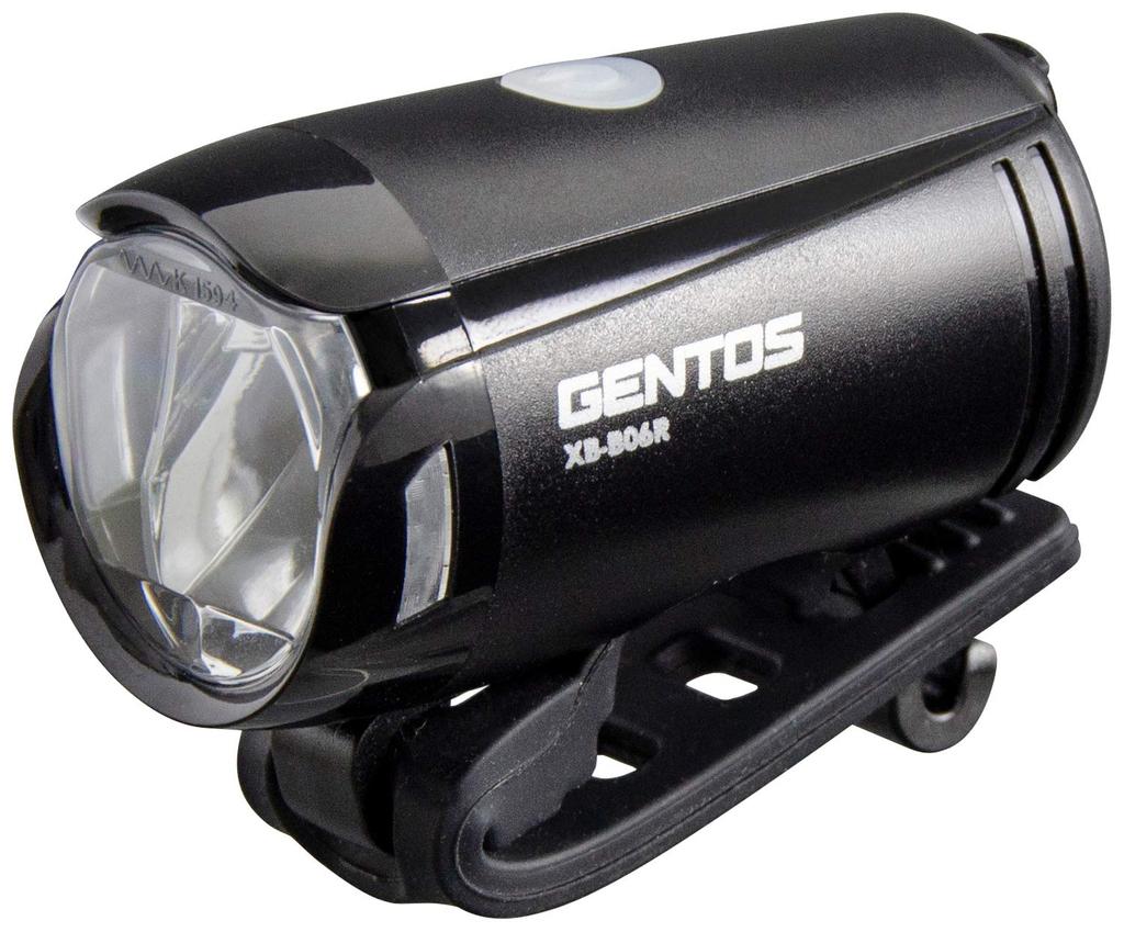 GENTOS XB-B06R LED Bike Light, USB Rechargeable, 210 Lumens, Waterproof and Splash-Resistant, for Road Bikes
