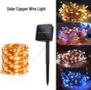 Solar-Powered LED Copper String Lights: Waterproof Outdoor Decor with Remote Control & 8 Functions