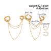 Salircon 2026 New Exquisite Imitation Pearl Metal Long Tassel C-Shaped Piercing Earring Women Holes Earbone Clip Earring Jewelry