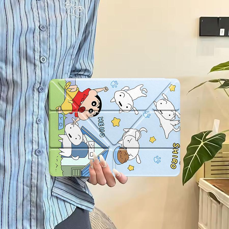 Tablet Case For iPad Air 4 5 M3 M2 1 2 M4 11inch Pro 2025 Pro 11th 10th 9th 8th 7th 12.9inch Mini 6 7 Holder Cover Cute Cra-yons