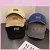 Retro Color Solid Letter Soft Top Fitted Cap Sunshade Ventilation Women Men