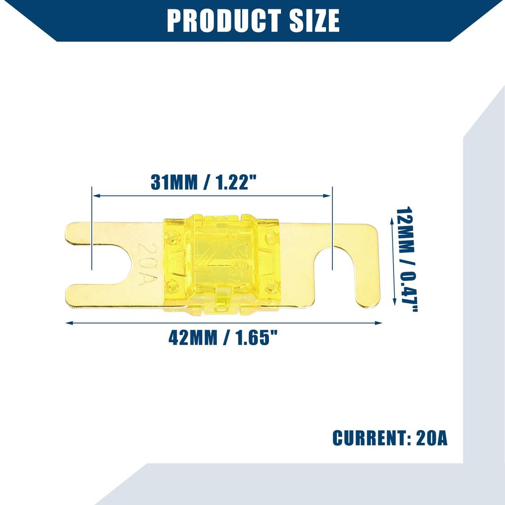 Hihaha Mini ANL Fuse 20A / Car Audio CD Fuse for Car Motorcycle Boat