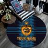Custom Name Hull City Round Area Rug,Carpet Rug for Living Room Bedroom Sofa Playroom Decor,Non-slip Floor Mat