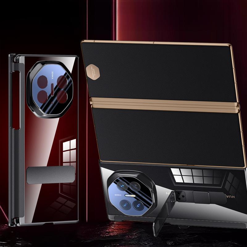 Подходит для чехла для мобильного телефона Huawei Materialxt, тройное складывание, магнитный держатель на присоске Huawei, прозрачное гальваническое покрытие, полная защита, высококлассный мужской