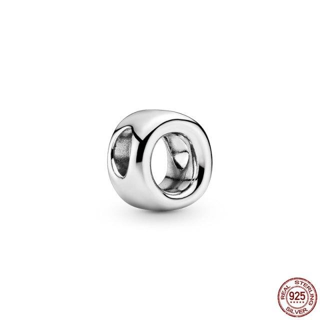 100% натуральная подвеска из стерлингового серебра 925 пробы, памятная буква серии A-Z, бисер, оригинальный браслет-подвеска Panjia, ювелирные изделия