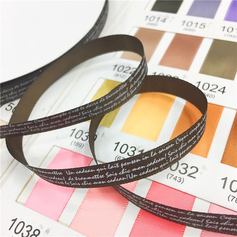 1 см полиэстеровая лента с печатными английскими буквами для самостоятельного изготовления аксессуаров для волос и подарков