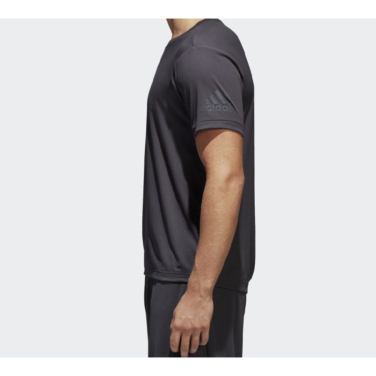 Adidas Спортивная футболка с коротким рукавом с логотипом, мужские топы, черный CE0818