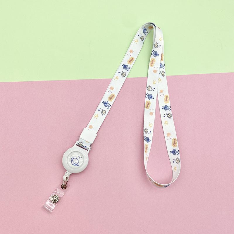 Cute Cartoon Retractable Badge Reels Lovely Animal Floral Fruit ID Card Lanyards Badge Holder Office Accessories School Supplies