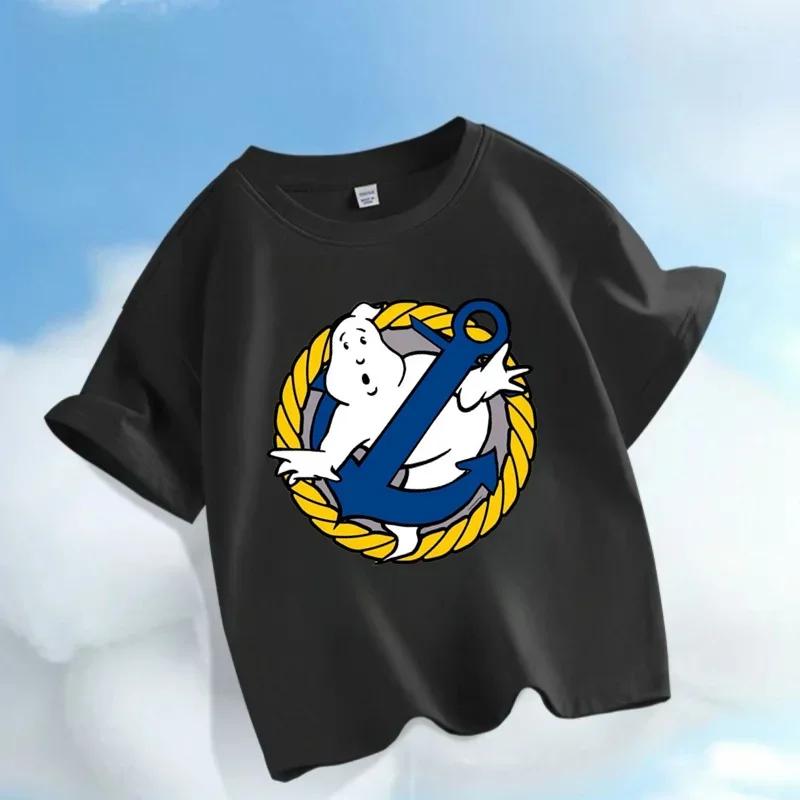 2026 Ghostbusters Daredevil Childrens Comic Game Cartoon Print Boys and Girls Sportswear Casual Shirts Summer Shirts