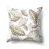 Short Plush Sofa Pillowcase Golden Leaf Super Soft Pillowcase Living Room Geometric Cushion Cover