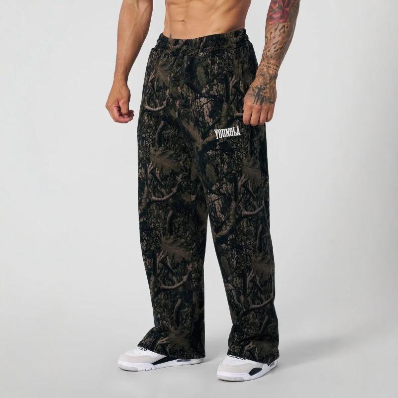 New American Fashion Pants with Digital Camouflage Printing Straight Leg Pants for Sports and Fitness, Loose and Wi