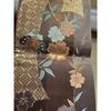Used Four-inch obi (half-width obi), cherry blossom and butterfly pattern, gold thread, can be used on both sides, pure silk