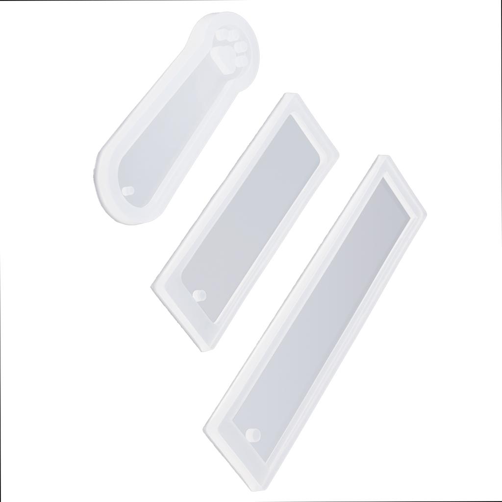 3PCS Rectangle Cat Claw Silicone Mold - Resin Jewelry Bookmark with Hole for Butiful Key Chain, Handbag, Car Pendant or Room Decor, Gift Giving