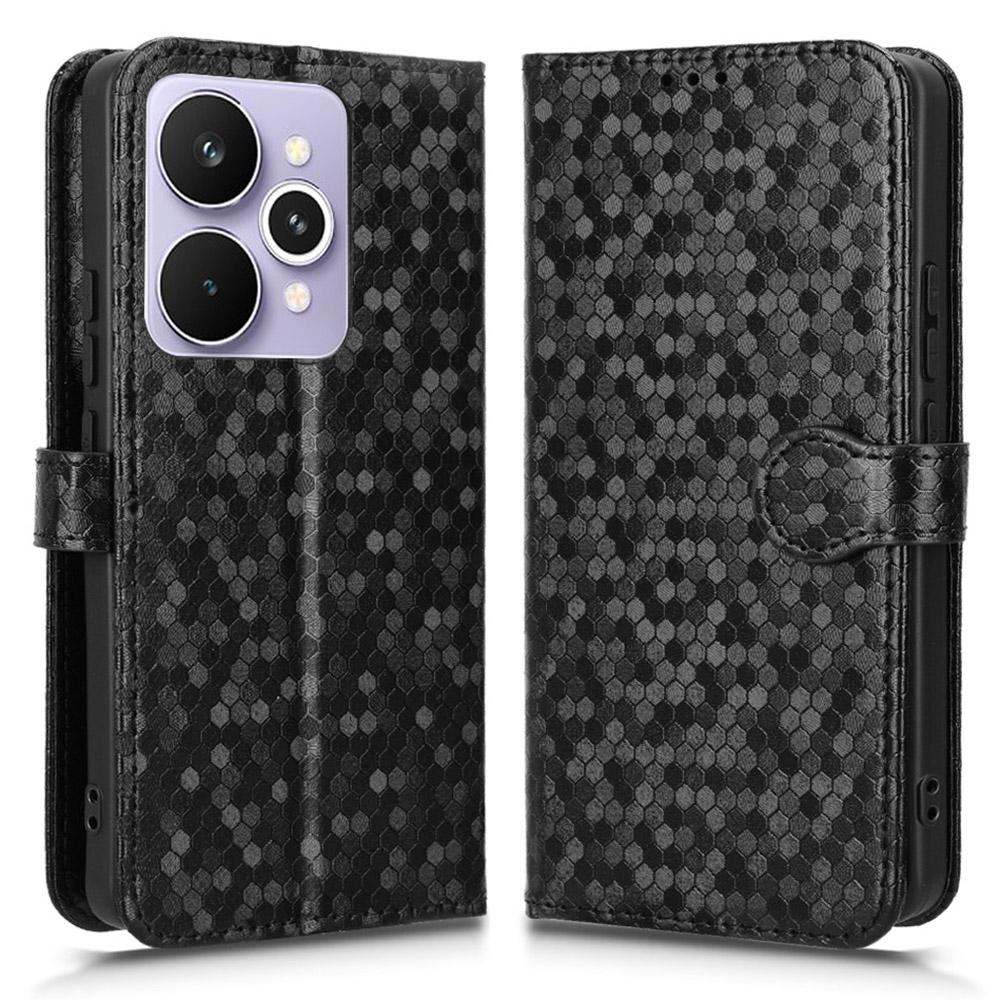 For Realme 15 Pro 5G/15 5G Wallet Case Dot Pattern Imprint PU Leather Phone Cover with Wrist Strap