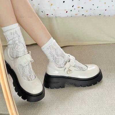 Толстая подошва с юбкой, маленькие кожаные туфли, новые высокие каблуки летом, небольшой каблук, водонепромокаемые туфли-лодочки