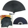 DIY китайский стиль сложенный веер живопись ручной веер подарки черный шелковый складной веер