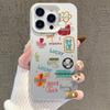 Серебряный чехол для iPhone 13/14 Pro/15 Pro Max/16 Pro/17: Дизайн с пожеланиями удачи на Новый год
