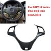 For BMW 3 Series E90 E92 E93 335i 330D 325i 330i Car Carbon Fiber Interior Steering Wheel Trim Cover Auto Parts