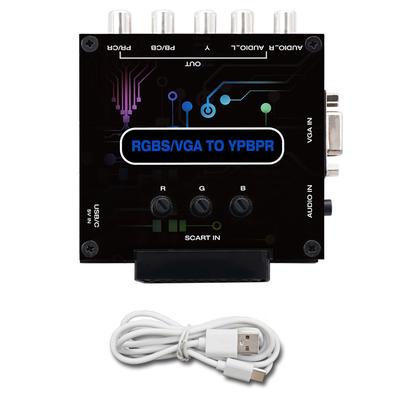 Конвертер-адаптер RGBS VGA SCART в YPBPR для PS1 Fat/PS2 Fat/Dreamcast/Wii/64