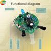 Photosensitive Mobile Robot Kit Firefly DIY Bulk Tail Breathing Light Fun Electronic Education Training LED Electronic Kit
